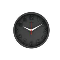 Relógio de Parede Redondo 3D Preto Silencioso - PLUSHOME