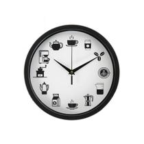 Relógio de Parede Redondo Analógico Café 25cm - Casambiente