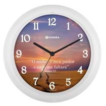 Relogio de parede redondo branco Eurora 6558 021