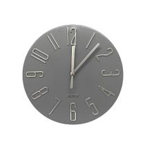 Relógio de Parede Redondo Cinza 18x18cm Quartz Silencioso Estilo Minimalista Contemporâneo Relógio de Parede Redondo Cinza 18x18cm Quartz Silencioso Estilo Minimalista Contemporâneo