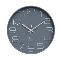 Relógio de Parede Redondo Decorativo 30cm Ponteiro Silencioso Quartz Decoração de Cozinha Sala Casa Escritório