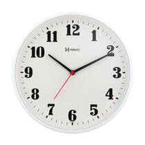 Relógio de Parede Redondo Decorativo Branco 26cm Ponteiro Silencioso Sem Barulho Quartz Decoração de Cozinha Sala Casa ou Escritório - Herweg