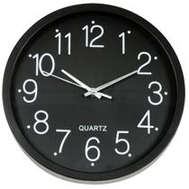 Relógio de Parede Redondo Decorativo Grande 30cm Ponteiro Silencioso Quartz Decoração para Cozinha Sala Casa ou Escritório