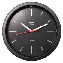 Relógio de Parede Redondo Decorativo Minimalista 23cm Office Analógico Quartz Silencioso e Contínuo