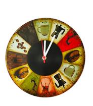 Relógio De Parede Redondo Em Mdf Decorativo Para Cozinha Café