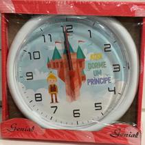 Relógio de Parede Redondo Genial 23cm Caixa Vermelha Relógio de Parede Redondo Genial 23cm Caixa Vermelha