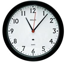 Relógio de Parede Redondo Preto e Branco 22cm - BELLS