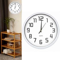 Relogio De Parede Redondo Vintage Branco 30Cm Analogico Numeros Grandes Design Moderno Silencioso Cozinha Escritorio Relogio De Parede Redondo Vintage Branco 30Cm Analogico Numeros Grandes Design Moderno Silencioso Cozinha Escritorio