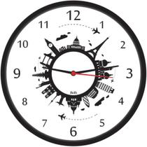 Relógio de Parede Redondo Volta Ao Mundo 25,8cm. - Bells