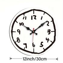 Relógio de parede Relógio de quartzo minimalista de 12 polegadas sem tique-taque