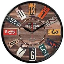 Relógio De Parede Retrô Vintage Abs Acrílico Nostálgico 30Cm