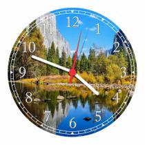 Relógio De Parede Rio Pedras Paisagens Natureza Gg 50 Cm