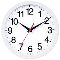 Relógio de parede Rohioue Modern 25cm operado por bateria branco