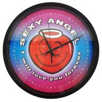 Relógio de Parede Romantic Love 25cm - Sexy Angel I Will Love You Forever