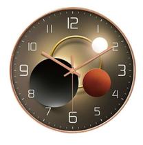 Relógio De Parede Rose Gold Lua 30cm Silencioso Design Moderno Sala Quarto Escritório Cozinha