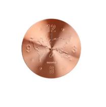 Relógio De Parede Rosé Grande 3D Luxo Metalizado 30 cm
