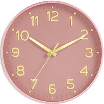 Relógio de parede Roymnie Silent de 20 cm operado por bateria em ouro rosa Relógio de parede Roymnie Silent de 20 cm operado por bateria em ouro rosa