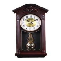Relógio De Parede Rustico Silencioso com Pêndulo 50cm - Generic