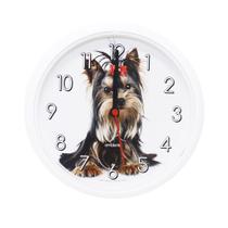 Relógio De Parede Sala Cozinha Cachorro 24cm Redondo Branco Pilha Inclusa - Solomon