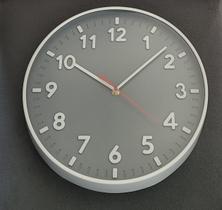 Relógio de Parede Sala Cozinha Cinza Expressione - 29cm x 5cm. - Aikko