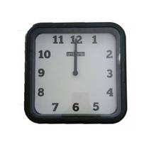 Relógio De Parede Sala Cozinha Grande 22,5cm Pilhas Inclusas Quadrado Preto