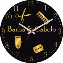 Relógio de Parede Salão Barbeiro Corte e Cabelo - Intempo Design
