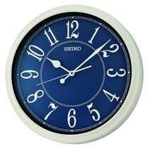 Relógio de parede Seiko Cottage 40 cm azul rústico com tema de praia