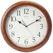 Relógio de parede Seiko Dark Brown Solid Oak Case 33cm Quiet Sweep