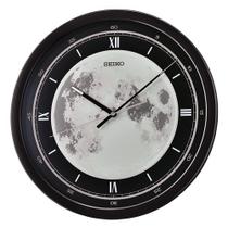 Relógio de parede Seiko Glint 41 cm, sem tique-taque, metálico, preto Relógio de parede Seiko Glint 41 cm, sem tique-taque, metálico, preto