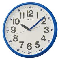 Relógio de parede Seiko Shuyona 30cm azul para crianças com movimento de quartzo Relógio de parede Seiko Shuyona 30cm azul para crianças com movimento de quartzo