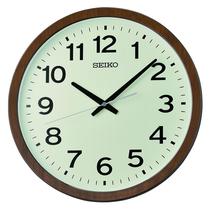 Relógio de parede Seiko Ukan 40cm em estilo rústico marrom com LumiBrite
