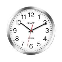 Relógio de parede Sharp Silver/Chrome 30cm Silent Non Ticking