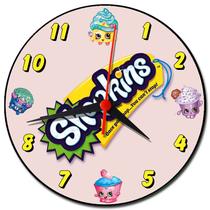 Relógio de Parede Shopkins Decoração Festa Personalizado