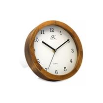 Relógio de parede Siklos 8W52 20 cm Madeira Marrom Escuro Silencioso