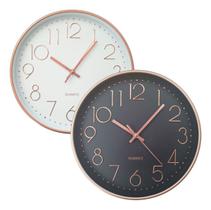 Relógio De Parede Silencioso 30cm Rose Gold Grande Cozinha