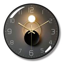 Relógio de parede silencioso com decoração elegante de 12 polegadas em frente e verso