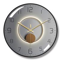 Relógio de parede silencioso com decoração elegante de 12 polegadas em frente e verso