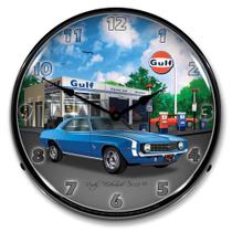 Relógio de parede Sinal e relógio colecionáveis 1969 SS Camaro LED 35cm Relógio de parede Sinal e relógio colecionáveis 1969 SS Camaro LED 35cm
