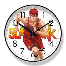 Relógio de parede Slams Dunks Silent Non-Ticking 25 cm de vidro+ABS Relógio de parede Slams Dunks Silent Non-Ticking 25 cm de vidro+ABS