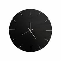 Relógio de Parede Sofisticado em Compensado Preto Fosco e Branco 40cm