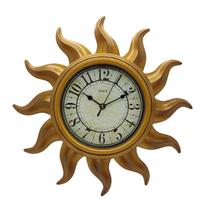 Relógio De Parede Sol Dourado Clássico Analógico 38cm Antigo