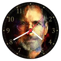 Relógio De Parede Steve Jobs Informática Ciência Salas Quartos Quartz Tamanho 40 Cm RC000