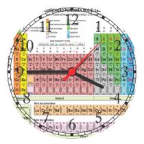 Relógio De Parede Tabela Periódica Química Gg 50 Cm