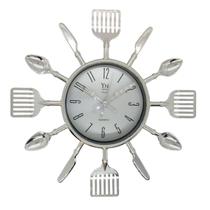 Relógio De Parede Talheres Cozinha Decorativo Casa Pequeno Cor Do Relógio:Prateado Relógio De Parede Talheres Cozinha Decorativo Casa Pequeno Cor Do Relógio:Prateado