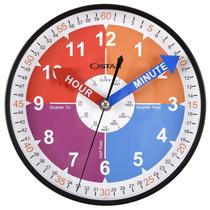 Relógio de parede Teaching OSTAR Telling Time para decoração de quartos infantis