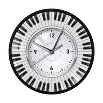 Relógio de parede, teclas de piano, 30 cm, metal silencioso, sem tique-taque Relógio de parede, teclas de piano, 30 cm, metal silencioso, sem tique-taque