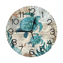 Relógio de parede THOEWONG Silent Non Ticking Vintage Ocean 25cm