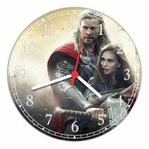 Relógio De Parede Thor Super Heróis Decoração Quartz