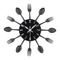 Relógio de parede Timelike Kitchen Cutelery Spoon Fork Metal 32cm Relógio de parede Timelike Kitchen Cutelery Spoon Fork Metal 32cm