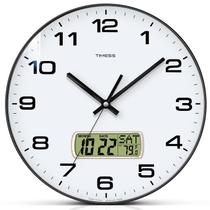 Relógio de parede TIMESS com mostrador silencioso de 10 cm LCD operado por bateria